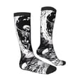 thumbnail image 4 of Lsque Skeleton Wave Artwork Printed Crew Socks Men's Women's LightWeight Thin Casual Calf Socks ,Knee High Socks,Cotton Socks, 4 of 9