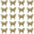 thumbnail image 1 of 20 piezas de adornos navideños con mariposas brillantes, adornos colgantes para árbol de Navidad con mariposas brillantes en 3D, decoración de mariposas artificiales huecas con clips y tallos para cor, 1 of 7
