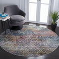 thumbnail image 2 of SAFAVIEH Aria Darrell Geometric Area Rug, Blue/Ivory, 6'5" x 6'5" Round, 2 of 8