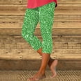 thumbnail image 2 of Audhol Soft Leggings for Women, Women's Fashion Spring Summer Casual 7/8 Length Legging Sparkly Leggings Women Green S, 2 of 7