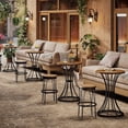 thumbnail image 6 of Tribesigns Round Bar Table for 2, 37.4" H Cocktail Table with Curved Metal Base, Coffee Pub Stand for Small Spaces, Living Room, Kitchen, or Party, 6 of 6