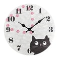 thumbnail image 2 of Reloj de Pared Divertido Macarena con Diseño de Gato Redondo Silencioso 30 cm, 2 of 8