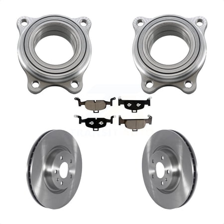 Transit Auto Front Hub Bearing Assembly Disc Brake Rotors and Ceramic Pads Kit for Car Audi A5 Quattro A6 Sportback Module KBB-127476