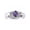 Amethyst, variant on Sterling Silver Classic 6X4MM Oval Amethyst & Diamond Ring - Birthstone Jewelry for Men -Size 8