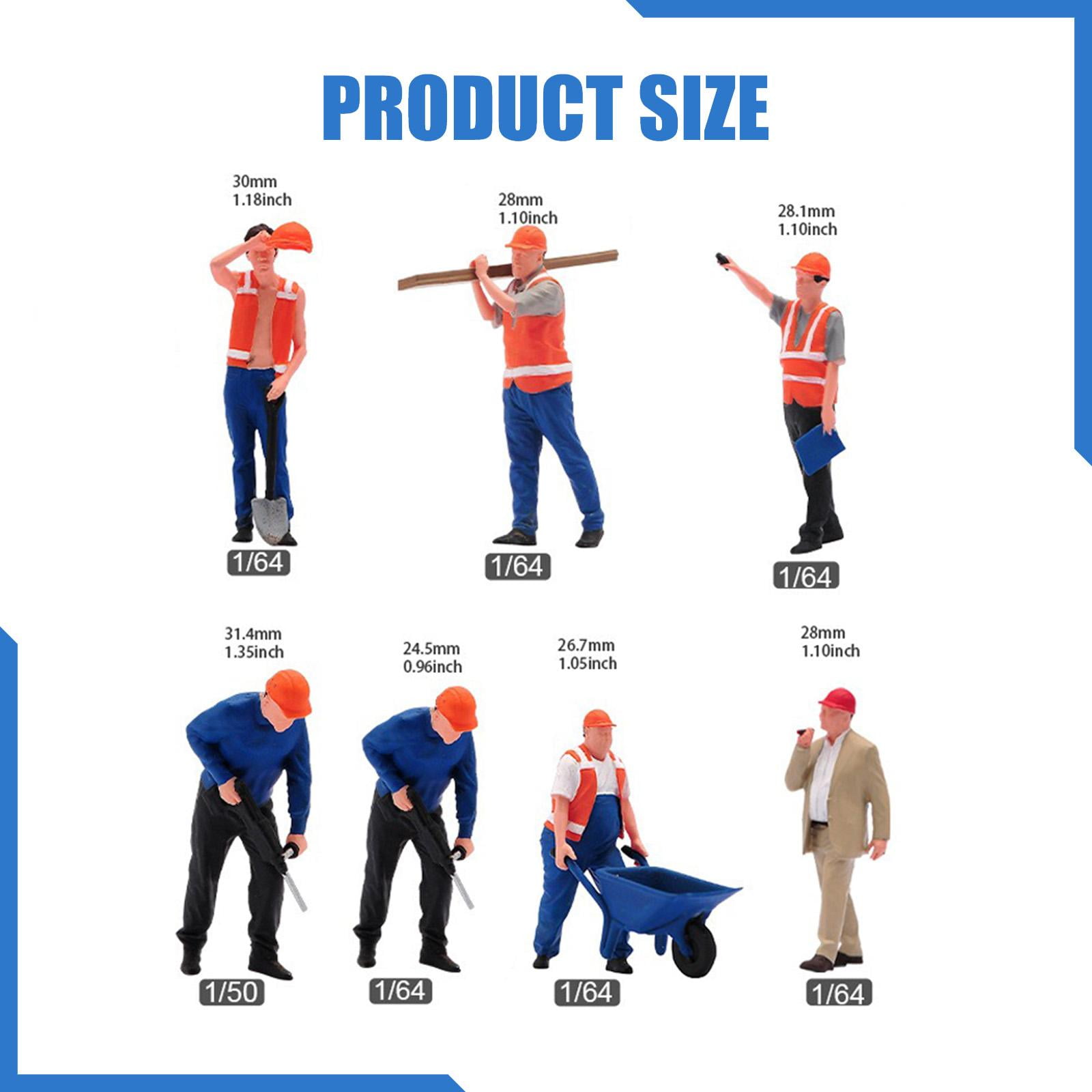6 Pieces Miniature Figures Model Simulation Diorama Figure Resin Material for Collectors Home Display