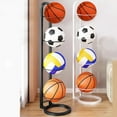 thumbnail image 4 of Necvior Football Storage Organizers 4 Tiered Metal Cube Rack Display Stand for Basketball Volleyball Indoor and Outdoor Use, 4 of 12