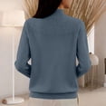 thumbnail image 5 of Sweaters for Women Knitted Crew Neck Long Sleeve Comfy Sweater Casual Trendy Dressy Wear Tops Outdoor Fall Pullover Dark Gray 2XL, 5 of 6