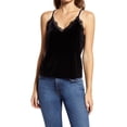thumbnail image 4 of Women's Halogen Velour Lace Camisole, Size Medium - Black, 4 of 7