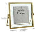 thumbnail image 3 of BNNG Glass Pressed Flower Frame Handmade, Floating Picture Frames for Pressed Flowers, Tabletop Artwork Photo Frames, Brass Desk Picture Frame for Home Office Plant Specimen, 3 of 5