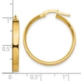 thumbnail image 2 of 10k Solid Yellow Gold 3mm Medium Hoop Earrings 21x25mm Wide 3mm Thick Hoop Earring for Women, 2 of 2