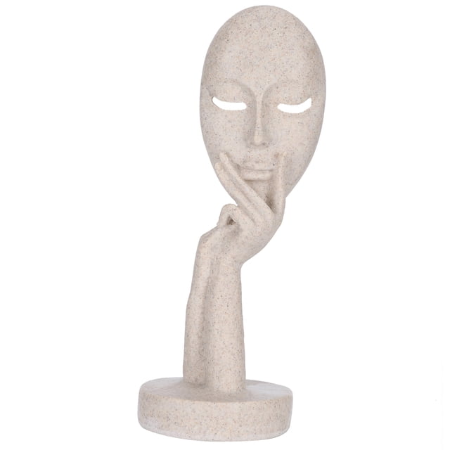 Estatua de arte facial, personajes abstractos, máscara, artesanías, resina, adornos hechos a mano, escultura