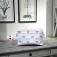 thumbnail image 4 of JUNWELL Pink Ballet Girl Bow Print Kids Laundry Basket Organizer: Cotton Linen Toy Storage Basket for Home Organization and Dirty Clothes (40x28x24 cm), 4 of 5