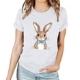 thumbnail image 4 of Gyedtr Summer Tops For Women Women'S Tops Easter Fashion Printed Short Sleeved T-Shirt Cute Tops For Women 20S, 4 of 4