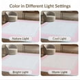 thumbnail image 7 of ODIKA 6'x9' Washable Area Rug Pink Dot Border Whimsical Scattered Polka Motifs Boho Scallop for Dining Room, Under Table, Office Décor, Non-Slip Chair-Friendly, 7 of 7