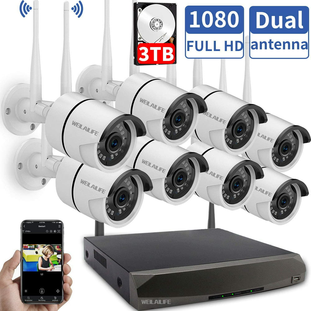 Wireless Security Camera System, WEILAILIFE Surveillance Cameras System
