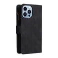 thumbnail image 3 of Compatible With iPhone 13 Pro Max Wallet Case Full Coverage Dustproof Dual Layer Card Pockets Kickstand Crossbody Lanyard Shockproof Synthetic Leather Lightweight Luxury Phone Cover,Black, 3 of 16