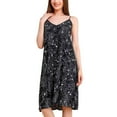 thumbnail image 2 of Aueoeo Floral Printed For Women Summer Thin Sleeveless Suspender Nightgown V-Neck Nightdress Soft Home Clothes, 2 of 9