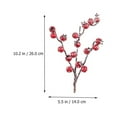 thumbnail image 5 of AMERTEER 1 Set 12 Pcs Simulated Christmas Crabapple Decorations Fake Re Berry (White Red), 5 of 5
