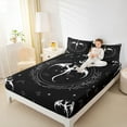 thumbnail image 4 of jejeloiu Dragon Bed Sheets,Bohemian Exotic Style King Sheets,White Black Sheet Set For Boys Teens,Super Cozy Room Decor,4 Pieces, 4 of 7