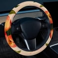 thumbnail image 2 of Peach Car Wheel Covers Steering Wheel Cover 14.5 Inch Printing PVC Leather Auto Accessories, 2 of 6