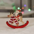 thumbnail image 1 of Wmhnj Juego de adornos de trineo y muñeco de nieve de madera para decorar el rbol de Navidad., 1 of 7
