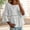 White, variant on 3/4 Length Bell Sleeve Babydoll Tops for Women Round Neck Lace Trim Ruffle Peplum Blouses Dressy Summer Cute Shirts Hollow Out Crochet Lace White L