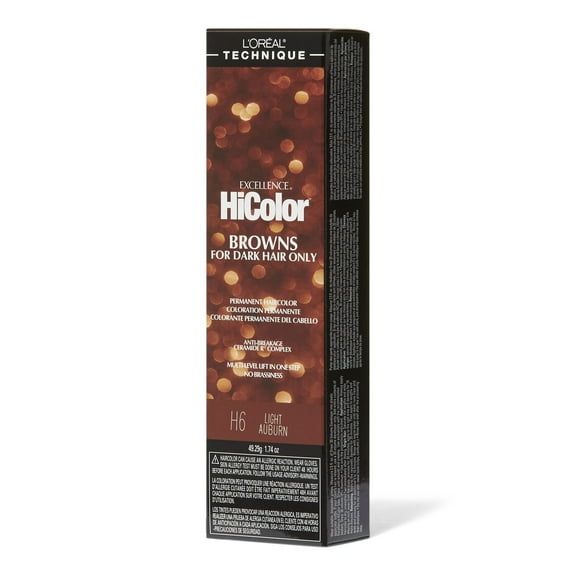 L'Oreal Excellence HiColor H6 Light Auburn 1.74 oz, Pack of 1, 12 Packs