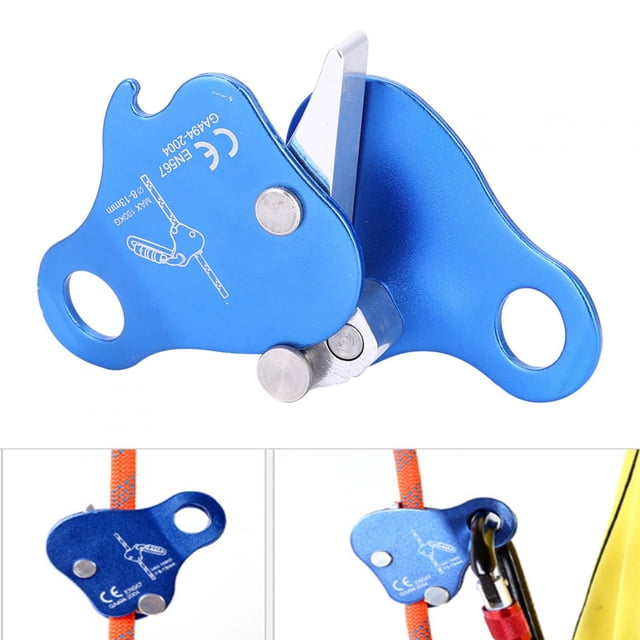 Cabro Agarrando Ascender de Trepadora Amarca de Aluminio Aleacio de Aluminio Tuber Rope Ascender Saint Saint Protection Dispositivo Adecuado Para Una Cuerda individual de 10 A