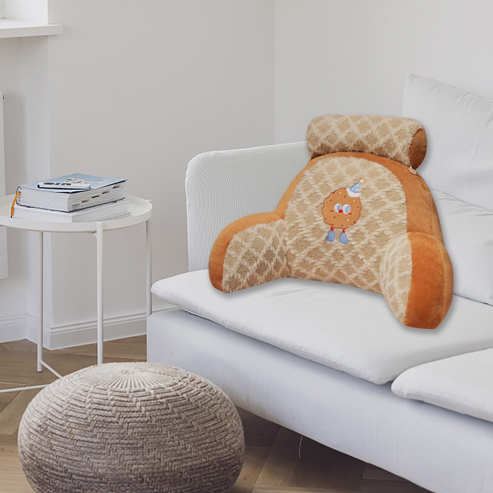 Lumbar Support Pillow For Bed & Couch Large Back Cushion With Removable Washable Cover Comfortable Sofa & Chair Pillow For Sitting Reading