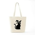 thumbnail image 6 of CafePress - Black Cat With Witch Hat - Unisex Canvas Tote Bag, Beige, 1-Piece, 6 of 7