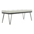 thumbnail image 3 of SAFAVIEH Marcella Contemporary Mid-Century Tufted Bench, Grey/Black, 3 of 7