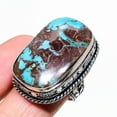 thumbnail image 2 of Natural Tibetan Turquoise Gemstone 925 Sterling Silver Gift Ring Size 8, 2 of 2