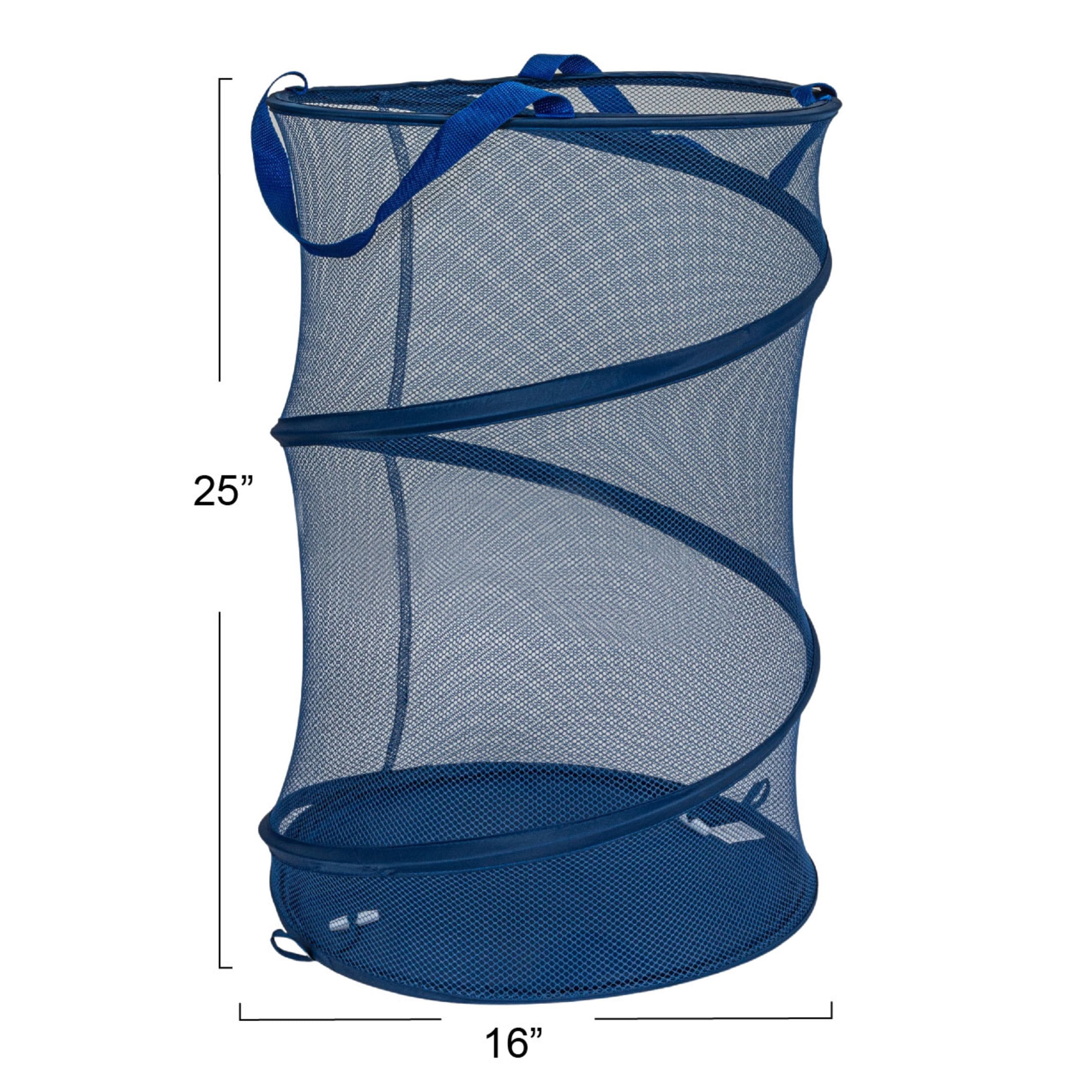 Household Essentials Pop-Up Mesh Laundry Hamper, Blue