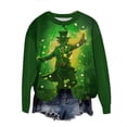 thumbnail image 5 of Unisex St. Patrick's Day Elderly Print Casual Long Sleeve T-Shirt, 5 of 5