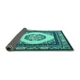 thumbnail image 2 of Ahgly Company Indoor Rectangle Oriental Turquoise Blue Asian Inspired Area Rugs, 2' x 5', 2 of 4