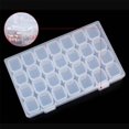 thumbnail image 2 of 28 Slots Nail Art Storage Box Plastic Transparent Display Case Organizer Holder For Rhinestone Beads Ring Earrings Workhe, 2 of 7