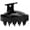Black, variant on Scalp massage shampoo brush, soft silicone bristles, wet and dry use, dandruff removal, ergonomic handle, unisex, suitable for all hair types – single pack