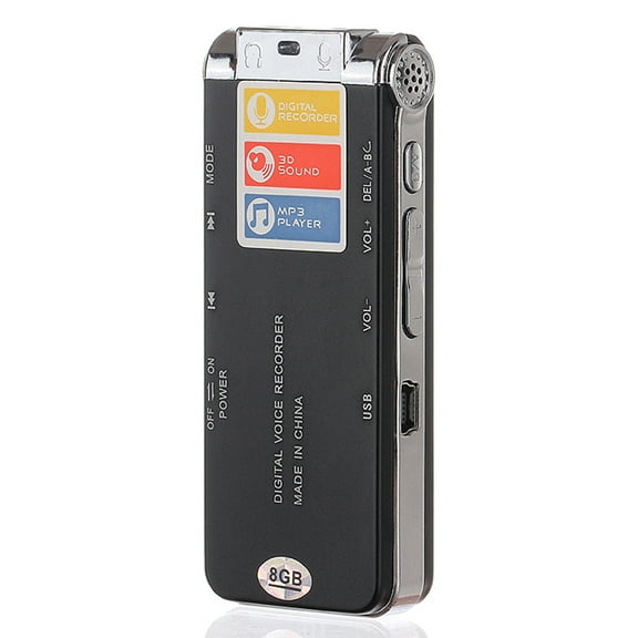 Dadiaei 8GB Digital Voice Recorder with Microphone,Audio MP3 Player,Portable Sound Recorder for Lectures,Meetings,Interviews,Clear Playback,Easy-to-Use,Compact Design,USB Rechargeable,Long Battery Lif
