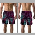 thumbnail image 3 of luoweisi Men's Beach Shorts Quick Dry Swim Trunks with Mesh Lining Halloween Scary Hands XL, 3 of 5