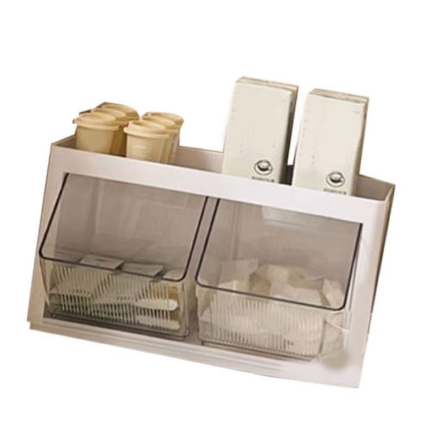 Estante De Almacenamiento De Bolsas De Té, Soporte De Cápsulas De Café Montado En La Pared Compacto Duradero Para Despensa De Oficina