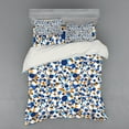 thumbnail image 2 of Ambesonne Abstract Bedding Set 3 Pcs, Bubble Retro, Twin XL, Sky Blue Cinnamon, 2 of 3