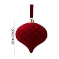 thumbnail image 3 of Large Velvet Christmas Ball Ornaments, Vintage Christmas Plastic Ball Ornaments Flocked Xmas Tree Hanging Decoration for Xmas Party Decor(4 Inch,Red), 3 of 6