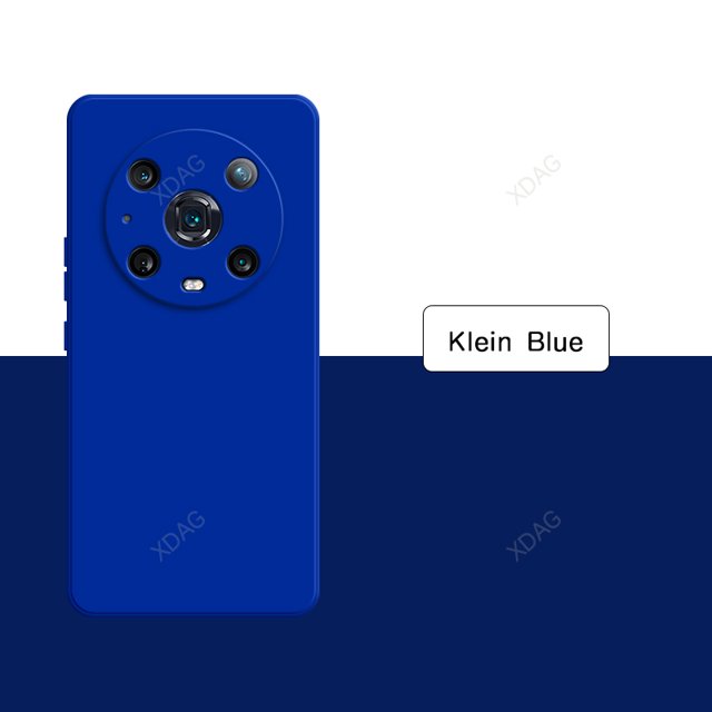 Original Basic Phone Case Cover for Honor Magic4 Magic 4 Pro 4Pro Lite Ultimate 5G Square Liquid Silicone Back Funda Accessories Klein Blue Honor Magic 4 Lite