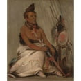 thumbnail image 3 of George Catlin 20x23 Black Modern Framed Museum Art Print Titled - Eh-Toh’K-Pah-She-Pee-Shah, Black Moccasin, Aged Chief (1832), 3 of 5