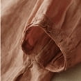 thumbnail image 5 of Usmixi Long Sleeve Tops for Women Fall Ladies Round Neck Loose Vintage Lightweight Cotton Linen Pullover Blouses Shirts Winter Long Sleeve Solid Casual Long Sleeve Tops Tops, 5 of 5