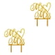 thumbnail image 2 of Injueey And Wedding Cake Toppers Oro Plata Negro Multi-Estilo Brillo Acrílico Novia Novio Wedding Cake Decoración Suministros Type1 NO1, 2 of 5