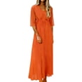 thumbnail image 3 of TaTaai Womens Casual Polka Dot Chiffon Dress Ruffle Sleeve Detail Lightweight Flowy Breathable Soft Fabric Elegant Midi Dress For Spring Summer Daily Party Wear Gift, 3 of 7