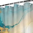 thumbnail image 3 of Blue Gold Marble Pattern Shower Curtain 72"x72" ,Bathroom Decorative Shower Curtains Set with 12 Hooks,Modern Waterproof Washable Shower Curtain, 3 of 6