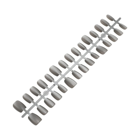 Unique Bargains 1 Pc Women's Full Coverage Fake Nails Plating XS Deep Gray