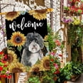 thumbnail image 3 of Sunflowers Dogue de Bordeaux House Flag Watercolor Dog Floral Spring Summer Decor Flag for Outdoor Yard Double Side 28X40 Inch, 3 of 6